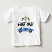 T-shirt Pour Bébé Voiture de course pour enfants 1er anniversaire (Devant)