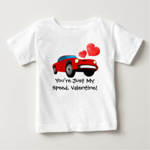 T-shirt Pour Bébé Voiture de course Valentine