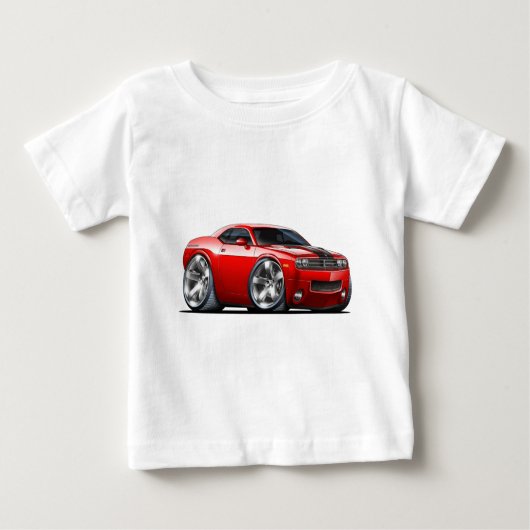 T-shirt Pour Bébé Voiture de rouge de challengeur de Dodge (Devant)