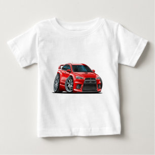 T-shirt Pour Bébé Voiture de rouge de Mitsubishi Evo