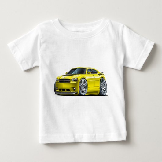 T-shirt Pour Bébé Voiture jaune de Daytona de chargeur de Dodge (Devant)