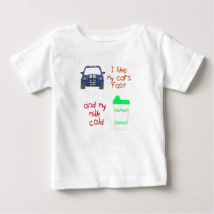 T-shirt Pour Bébé Voitures rapides et lait froid