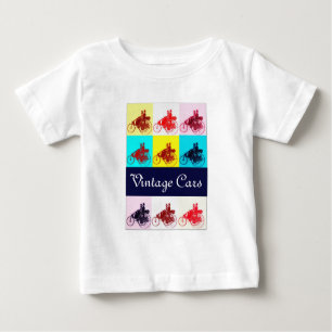 T-shirt Pour Bébé Voitures Vintage Rassembler Pop Art