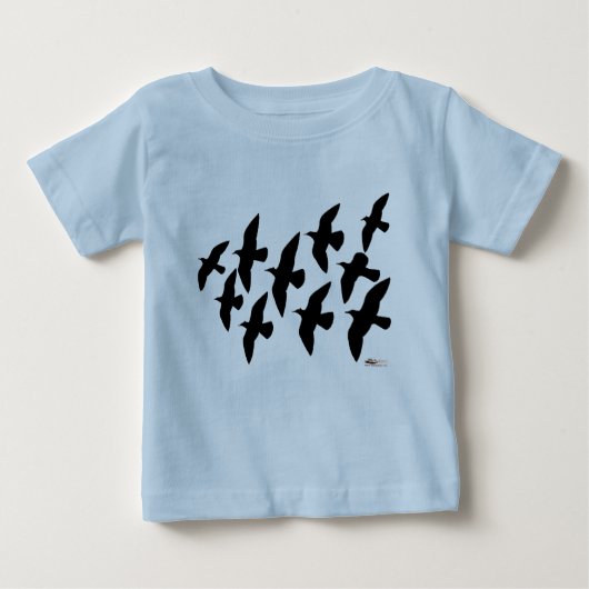 T-shirt Pour Bébé Vol de pigeons (Devant)