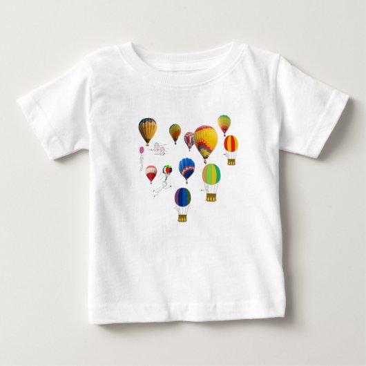 T-shirt Pour Bébé Vol en montgolfière (Devant)