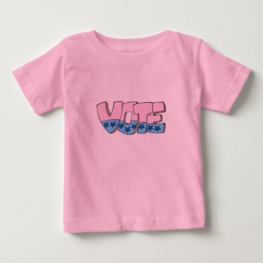 T-shirt Pour Bébé Vote avec Stars - (Devant)