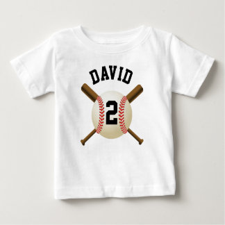 T-shirt Pour Bébé Votre équipe sportive de baseball sur mesure