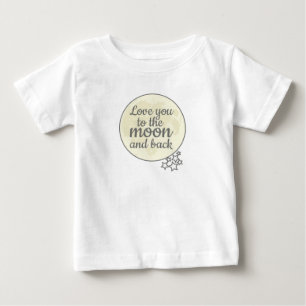 T-shirt Pour Bébé Vous Aimez À La Lune Et À L'Arrière