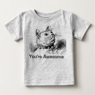 T-shirt Pour Bébé Vous êtes génial enfant Chat visage conception T-s