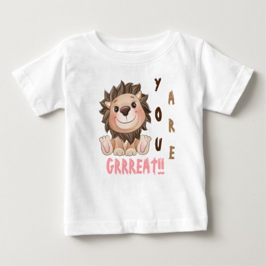 T-shirt Pour Bébé Vous êtes Grand Jote Lion (Devant)