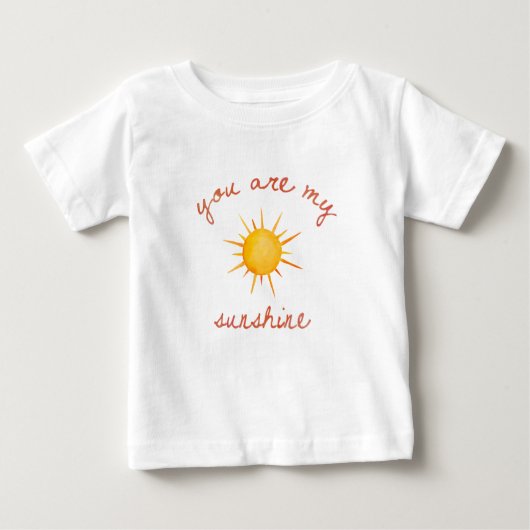 T-shirt Pour Bébé Vous Êtes Mon Citation D'Art Sunshine (Devant)