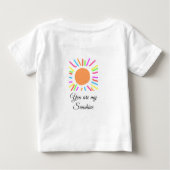 T-shirt Pour Bébé vous êtes mon soleil jaune orange rayons de soleil (Dos)