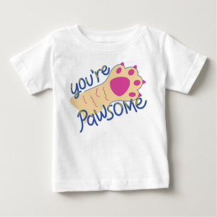 T-shirt Pour Bébé Vous Êtes Pawsome : Minuscule Édition Tail-Wagger