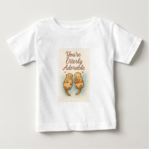 T-shirt Pour Bébé Vous êtes tout simplement adorable – Loutres aquar