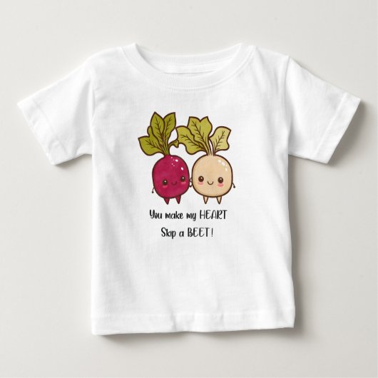 T-shirt Pour Bébé Vous faites mon coeur Sauter une betterave Valenti (Devant)