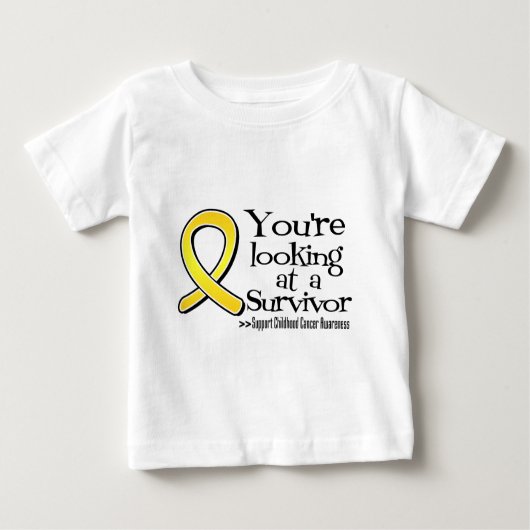 T-shirt Pour Bébé Vous regardez un survivant de Cancer d'enfance (Devant)