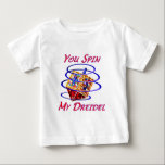 T-shirt Pour Bébé Vous tournez mon Dreidel<br><div class="desc">Vous tournez ma pièce en t de Dreidel,  cartes et les boutons sont de grands présenux de Chanukah pour cela spécial quelqu'un. Dreidel,  dreidel,  dreidel…</div>