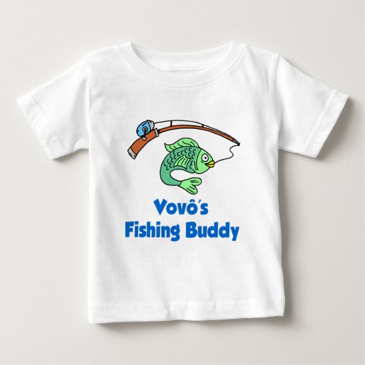 T-shirt Pour Bébé Vovo's Fishing Buddy (Devant)