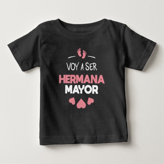 T-shirt Pour Bébé Voy a ser hermana mayor (Devant)