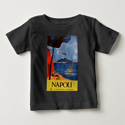 T-shirt Pour Bébé Voyage Amour Vintage Napoli (Devant)