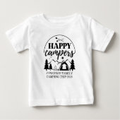T-shirt Pour Bébé Voyage Camping en famille (Devant)