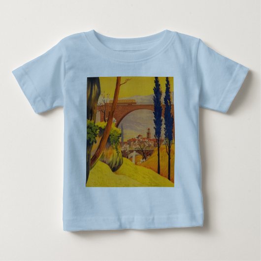 T-shirt Pour Bébé Voyage ferroviaire vintage (Devant)