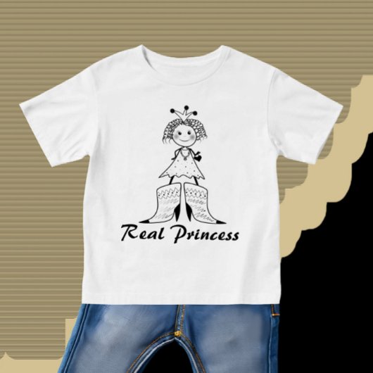 T-shirt Pour Bébé Vraie princesse