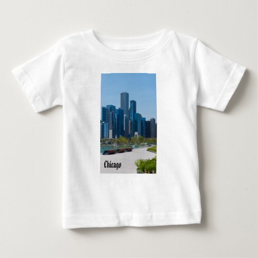 T-shirt Pour Bébé Vue depuis Navy Pier (Devant)