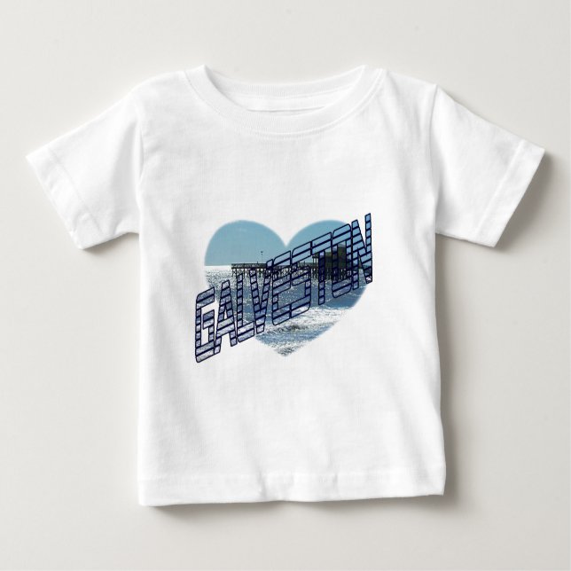 T-shirt Pour Bébé Vue d'océan de Galveston (Devant)