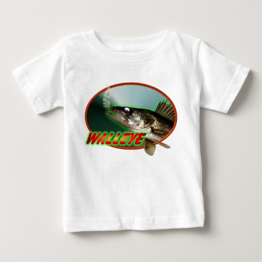 T-shirt Pour Bébé Walleye Dans Oval (Devant)