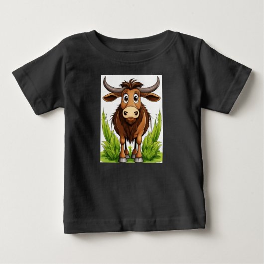 T-shirt Pour Bébé Wally le gnou (Devant)