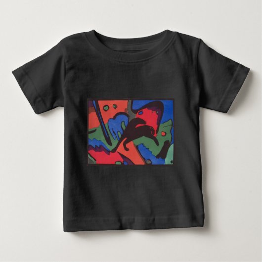 T-shirt Pour Bébé Wassily Kandinsky Franz Marc Peinture Cavalier Ble (Devant)