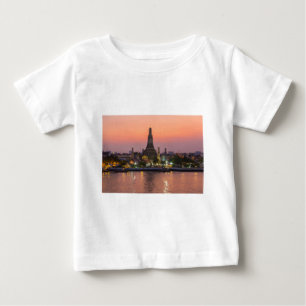 T-shirt Pour Bébé Wat Arun Temple Bangkok Thaïlande au coucher du so