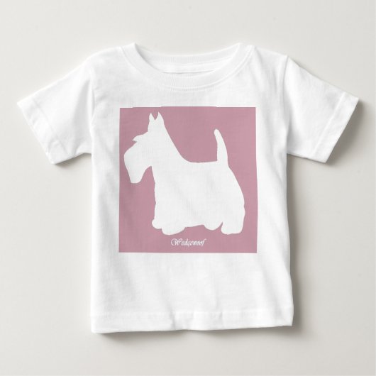 T-shirt Pour Bébé Wedgewof Scottish Terrier Pink (Devant)
