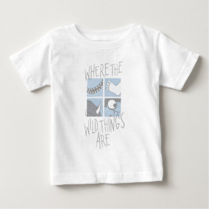 T-shirt Pour Bébé Where The Wild Things Are   Graphique Carré