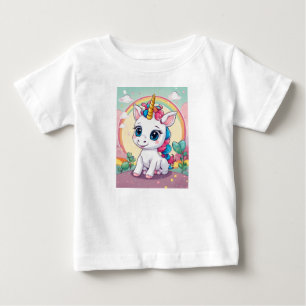 T-shirt Pour Bébé Whimsical Baby Unicorn Adventures" ou "Minuscule U