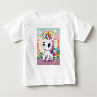 T-shirt Pour Bébé Whimsical Baby Unicorn Adventures" ou "Minuscule U