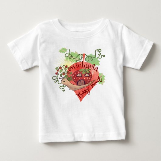 T-shirt Pour Bébé Whimsical Strawberry House Berry Sweet (Devant)