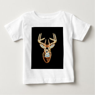 T-shirt Pour Bébé White tail Deer Head Energy Spirit