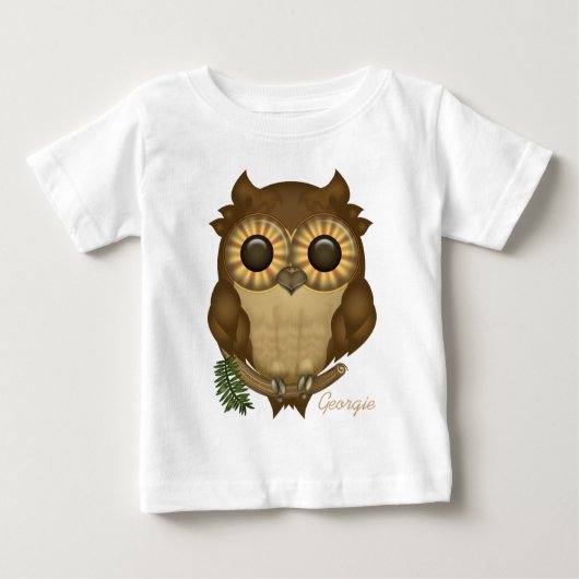 T-shirt Pour Bébé Whoolio La chouette mignonne Tee - shirts personna (Devant)