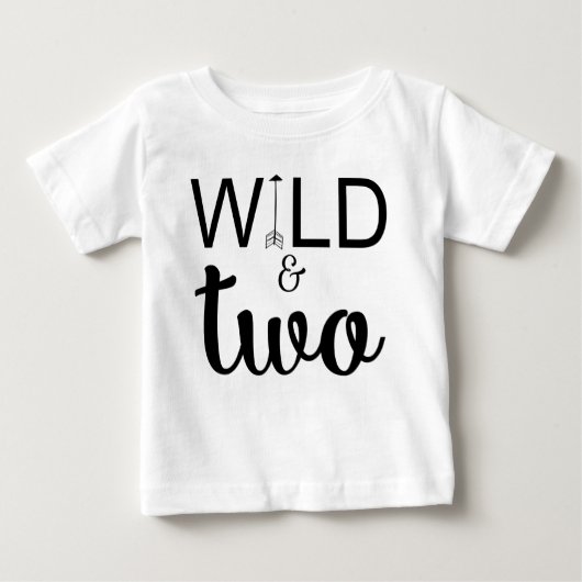 T-shirt Pour Bébé Wild et deux flèche 2e anniversaire chemise (Devant)