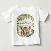 T-shirt Pour Bébé Wild One 1er anniversaire Woodland Bobcat (Devant)