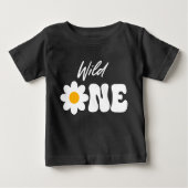 T-shirt Pour Bébé Wild ONE Daisy 1er premier anniversaire (Devant)