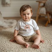 T-shirt Pour Bébé Wild One First Birthday Rainbow & Sun Personnalisé