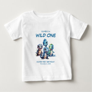 T-shirt Pour Bébé Wild One mignonne Dinosaur Première fête d'anniver