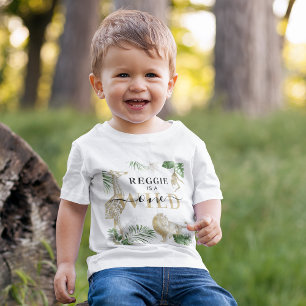T-shirt Pour Bébé 'Wild One' personnalisé Jungle/Safari