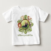 T-shirt Pour Bébé Wild One Photo Cute Jungle Animaux 1er anniversair (Devant)