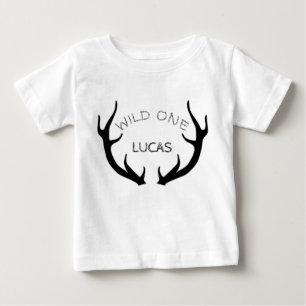 T-shirt Pour Bébé Wild Un 1er Anniversaire Cerf Antlers