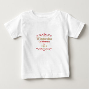 T-shirt Pour Bébé Winnetka Californie Typographie Vintage