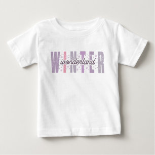 T-shirt Pour Bébé Winter Wonderland - Typographie Festive Art